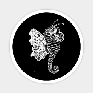 Surrealistic Artwork - Butterfly Seahorse Fusion Magnet